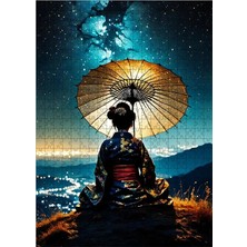 Tablomega Ahşap Mdf Puzzle Yapboz Japon Şemsiyeli Kadın 500 Parça 50*70 Cm