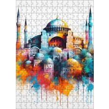 Tablomega Ahşap Mdf Puzzle Yapboz Sulu Boya Ayasofya Cami 255 Parça 35*50 Cm