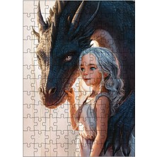 Ekart Ahşap Mdf Puzzle Yapboz Ejderha Ve Çocuk 120 Parça 25*35 Cm