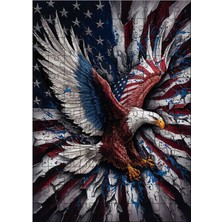 Ekart Ahşap Mdf Puzzle Yapboz Amerikan Kartalı 120 Parça 25*35 cm