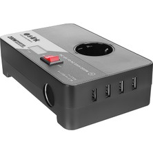 S-Link SL-200W-12 200W DC12V-AC230 Çakmaktan Power Inverter