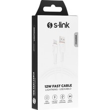 S-Link SL-X207E 1 Metre 12W 2.4A Lightning Güvenli Hızlı Data + Sarj Kablosu