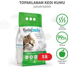 BentySandy Green Apple Yeşil Elma Kokulu Topaklanan Kedi Kumu 5 Lt