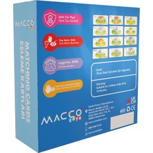 Macco Toys Ahşap 24 Parça Hayvan Desenli Eşleştirme Kartları Eğitici Montessori Oyuncak