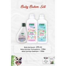 Green Clean Baby Çamaşır Yumuşatıcı 1 Lt, Çamaşır Deterjanı 1lt, Şampuan 275 ml ve Rosıe