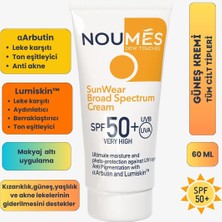 Noumes Spf 50+ Leke Karşıtı, Aydınlatıcı, Ton Eşitleyici, Akne Karşıtı, Nemlendirici Güneş Kremi 60 ml