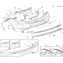 Opel Astra J Arka Sağ Tampon Reflektörü 1223027