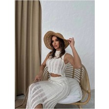 Ecenin Favorileri Triko Crop Etek Takım