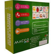 Macco Toys Ahşap Hafıza Kartları 20 Parça Eğitici Montessori Oyuncak