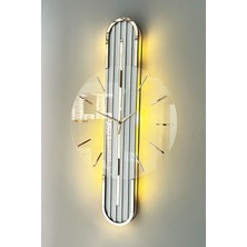 Asse Tasarım Stylish Desıgn-Aynalı-65 cm -Pıllı Led-Sessiz Mekanizma-Asse