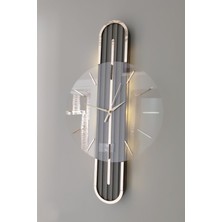 Asse Tasarım Stylish Desıgn-Aynalı-65 cm -Pıllı Led-Sessiz Mekanizma-Asse