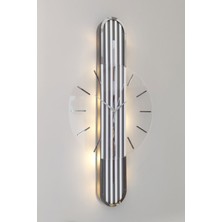 Asse Tasarım Stylish Desıgn-Aynalı-65 cm -Pıllı Led-Sessiz Mekanizma-Asse