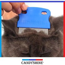 Candy Shine Kedi Köpek Evcil Hayvan Bit Pire Tarağı Demir Iğne Dişli Tarak