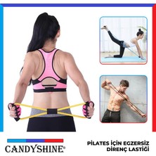 Candy Shine Pilates Jimnastik Egzersiz Direnç Lastik Yoga Spor Kondisyon Aerobik Vücut Şekillendir Sıkılaştır