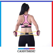 Candy Shine Pilates Jimnastik Egzersiz Direnç Lastik Yoga Spor Kondisyon Aerobik Vücut Şekillendir Sıkılaştır