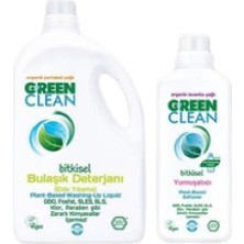 Green Clean Bulaşık Deterjanı 2750 ml, Çamaşır Yumuşatıcısı 1 Lt ve Rosıe