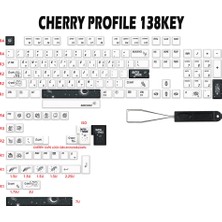 Silhouette Dış Uzay Keycaps Kiraz Profili Klavye Tuş Takımı GK61/64/68/108 Gmmk Pro Mekanik Oyun Klavyesi Anahtar Kapağı, Kore (Yurt Dışından)