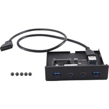 Silhouette Masaüstü Disket Sürücü Bölmesi Paneli Usb3.0 Ön Panel Disket Sürücü Bölmesi HDD Tepsisi 19/20PIN'DEN Usb3.0'a (Yurt Dışından)