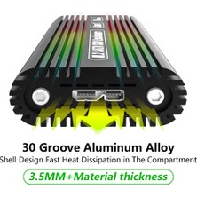 Silhouette M.2 SSD Kasa Yüksek Hızlı USB 3.0 Gen1 5 Gbps M.2 Ngff Sata Harici Katı Hal Sabit Disk Muhafaza M Anahtar M + B Anahtar (Yurt Dışından)