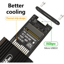 Silhouette M.2 SSD Kasa Yüksek Hızlı USB 3.0 Gen1 5 Gbps M.2 Ngff Sata Harici Katı Hal Sabit Disk Muhafaza M Anahtar M + B Anahtar (Yurt Dışından)