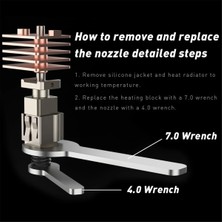 Silhouette V3.0 Hotend + P1P Hotend Memesi Için Isıtma Çubuğu Termistör Kiti Baskı Kafası Için Sertleştirilmiş Çelik Meme (Yurt Dışından)