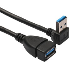 Silhouette USB 3.0 Dik Açı 90 Derece Uzatma Kablosu Erkek - Dişi Adaptör Kablosu, 20CM (Yurt Dışından)
