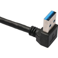 Silhouette USB 3.0 Dik Açı 90 Derece Uzatma Kablosu Erkek - Dişi Adaptör Kablosu, 20CM (Yurt Dışından)
