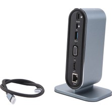 Silhouette 12 In 1 Tip C Hub USB 3.0 Dikey Bağlantı Istasyonu Usb-C Splitter Tf Okuyucu Ethernet Adaptörü 4K Pd 100W Dizüstü Bilgisayar Için (Yurt Dışından)