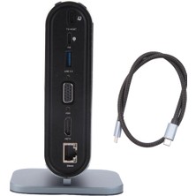 Silhouette 12 In 1 Tip C Hub USB 3.0 Dikey Bağlantı Istasyonu Usb-C Splitter Tf Okuyucu Ethernet Adaptörü 4K Pd 100W Dizüstü Bilgisayar Için (Yurt Dışından)