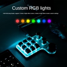 Silhouette Özel Makro Klavye Çalışırken Değiştirilebilir Mini 9 Tuş 3 Düğmeli Rgb Programı 18 Karakter Mekanik Klavye Kırmızı Anahtar, Kablolu Siyah (Yurt Dışından)