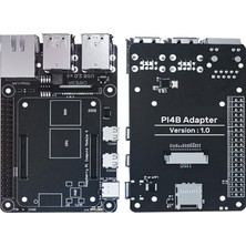 Silhouette Cm4 Çekirdek Kartı Için Cm4'ten PI4B'YE Adaptör Kartı Cb1'i Değiştirin USB2.0X4+MICRO-HDX2+RJ45 PI4B Arayüzü Genişletme (Yurt Dışından)