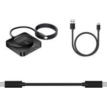 Silhouette Usb-C Anahtar Dağıtıcı Iki Giriş Bir Çıkış Dönüştürücü Tip-C 2 Giriş 1 Çıkış 8k Taşınabilir Iki Yönlü Dönüştürülebilir Switcher (Yurt Dışından)