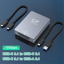 Silhouette 2'si 1 Arada Cfexpress Tip B Sd Kart Okuyucu Cfexpress Okuyucu USB 3.2 10 Gbps Slr Için /a Kablolu Çift Yuva (Yurt Dışından)