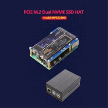 Silhouette MPS2280D+KILIF+SSD Isı Emici 5 Pcıe'den M.2'ye Çift Nvme SSD Hat Desteği 2280/2242/2230 SSD (Yurt Dışından)