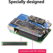 Silhouette Raspberry Pi5 Için MPS2280 Poe Poe Pcıe'den Nvme SSD Hat Desteği 2230/2242/2280 SSD Desteği 5V4.5A Çıkışı (Yurt Dışından)