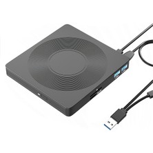 Silhouette 6 In1 Harici Cd/dvd Sürücüsü Usb3.0 Tip C CD DVD Rw VCD Optik Sürücü Sd Tf Kart Okuyucu ile Pc Dizüstü Bilgisayar Için DVD Yazıcı (Yurt Dışından)