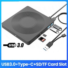 Silhouette 6 In1 Harici Cd/dvd Sürücüsü Usb3.0 Tip C CD DVD Rw VCD Optik Sürücü Sd Tf Kart Okuyucu ile Pc Dizüstü Bilgisayar Için DVD Yazıcı (Yurt Dışından)