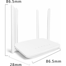 Silhouette 300M Wıfı Yönlendirici MT7621A Yonga Seti 2.4g+5.8g Yönlendirici Ev Ticari Yönlendirici 4 Antenler Kablosuz Yönlendirici (Ab Tak) (Yurt Dışından)