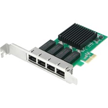 Silhouette 4 Port Ağ Kartı Pcı Express X1 To RJ45 RTL8111H Çip 10/100/1000 Mbps Gigabit Ethernet Lan Kartı Pc Masaüstü Için (Yurt Dışından)