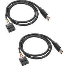 Silhouette 2 Adet USB 9pin USB Tip C Kablo Bilgisayar Anakartı Için Usbc Ikincil Ekran Pc LCD Ekran 9pin USB Kablosu Adaptörü (Yurt Dışından)