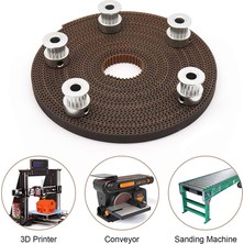 Silhouette 5m Gt2 Dişli Kayış, 5 Adet 16 Diş Alüminyum Dişli Disk, 2mm Pitch 6mm Genişlik Güçlü Aşınma ile Kauçuk Triger Kayışı (Yurt Dışından)