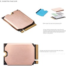 Silhouette M.2 2230 SSD Soğutucu M2 Nvme Katı Hal Sabit Disk Bakır Radyatör 2230 SSD Isı Emici Oyun Konsolu Termal Ped, A (Yurt Dışından)