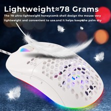 Silhouette E20 Type-C Kablolu Fare Taşınabilir 7200 Dpı 7 Düğmeli Rgb Arkadan Aydınlatmalı Oyun Faresi, C Bağlantı Noktalı Beyaz Bilgisayarlar Veya Dizüstü Bilgisayarlar Için (Yurt Dışından)