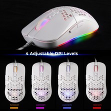 Silhouette E20 Type-C Kablolu Fare Taşınabilir 7200 Dpı 7 Düğmeli Rgb Arkadan Aydınlatmalı Oyun Faresi, C Bağlantı Noktalı Beyaz Bilgisayarlar Veya Dizüstü Bilgisayarlar Için (Yurt Dışından)