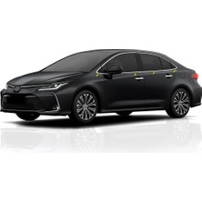 Toyota Corolla Krom Cam Çerçevesi İthal 12 Parça (2019-2024 Modeller Arası)