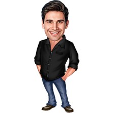 Özcan Tasarım Kişiye Özel Erkek Biblosu - Karikatür Biblo 3