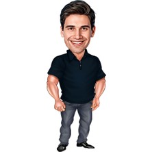 Özcan Tasarım Kişiye Özel Erkek Biblosu - Karikatür Biblo 5