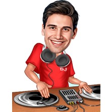 Özcan Tasarım Kişiye Özel Erkek Dj Biblosu - Karikatür Biblo