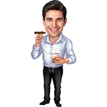Özcan Tasarım Kişiye Özel Erkek Biblosu - Karikatür Biblo 2