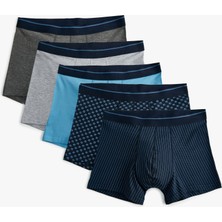 Koton 5'li Boxer Seti Çok Renkli Pamuklu